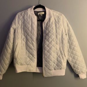 White bomber jacket